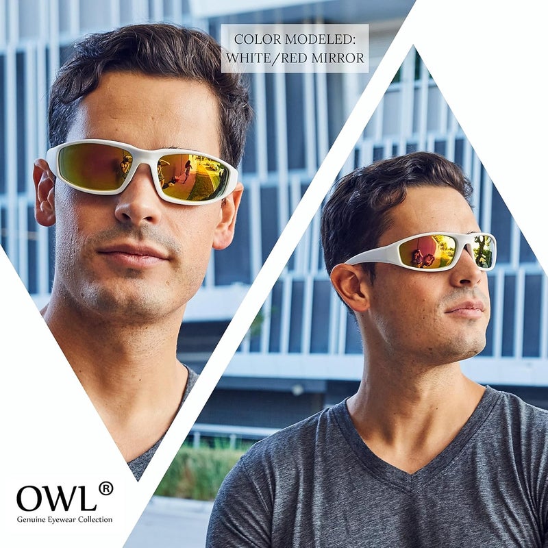 OWL Motorcycle Riding Sport Sunglasses Assorted Color Multipacks, Unisex Foam Padded Wind Blocking Glasses UV400 Protection - Image 3